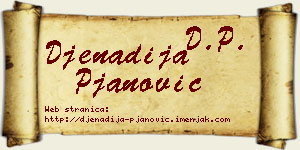 Đenadija Pjanović vizit kartica
